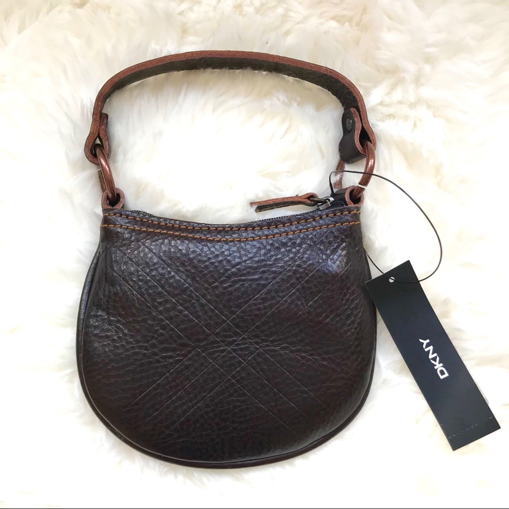 DKNY Mini Pebbled Leather Wristlet